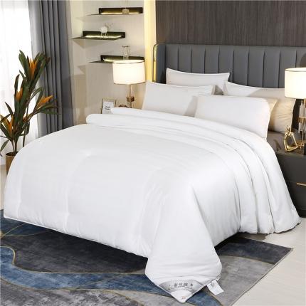 91家纺网 家纺一手货源 找家纺 芭芭棉 2025新款手工80s全棉高端双宫被 月光白