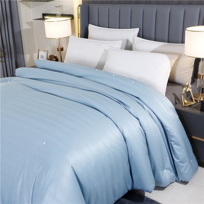 91家纺网 家纺一手货源 找家纺 芭芭棉 2025新款高端双宫茧桑被 深玉蓝