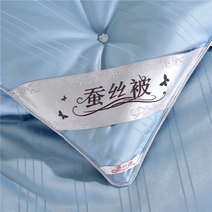 91家纺网 家纺一手货源 找家纺 芭芭棉 2025新款高端双宫茧桑被 深玉蓝