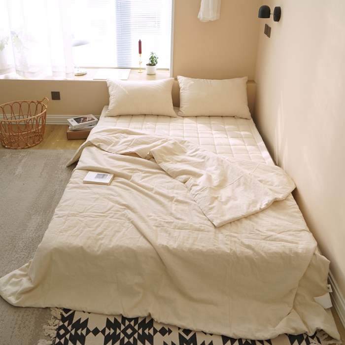 91家纺网 家纺一手货源 找家纺 (总) 2022传统棉麻芯类三组件亚麻夏被冬被 被芯 枕 垫