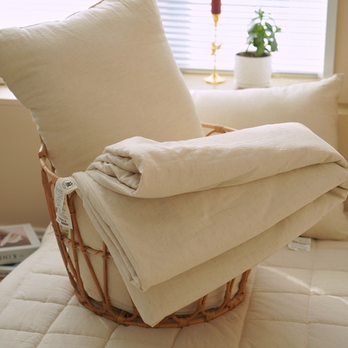 91家纺网 家纺一手货源 找家纺 (总) 2022传统棉麻芯类三组件亚麻夏被冬被 被芯 枕 垫