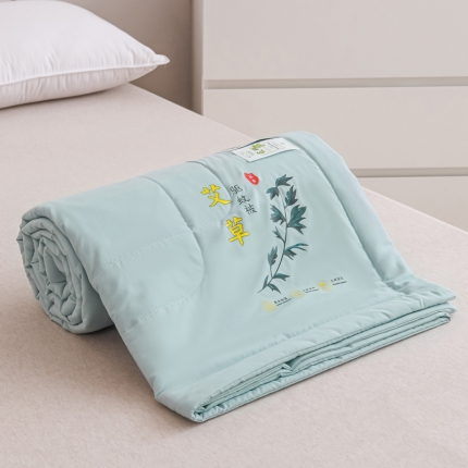 91家纺网 家纺一手货源 找家纺 （总）龙图 2025新款艾草驱蚊夏被抗菌夏凉被空调被