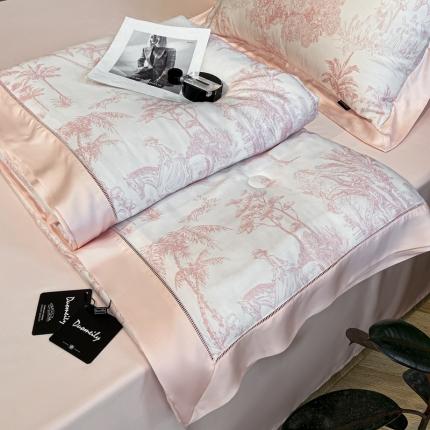 91家纺网 家纺一手货源 找家纺 （总）朵美 2025款LF60支奥地利兰精天丝印花轻奢夏被