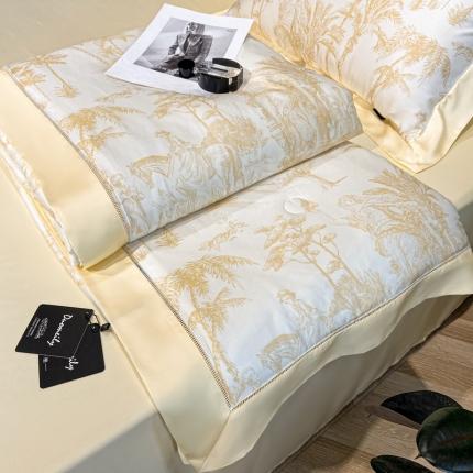 91家纺网 家纺一手货源 找家纺 （总）朵美 2025款LF60支奥地利兰精天丝印花轻奢夏被