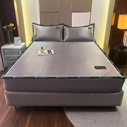 91家纺网 家纺一手货源 找家纺 （总）宅部落  2022新款养生冰藤席套件-四叶草