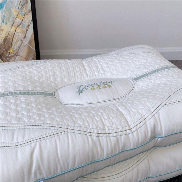 91家纺网 家纺一手货源 找家纺 总酒店全棉橄榄睡莲养护枕橄榄睡莲水洗枕 