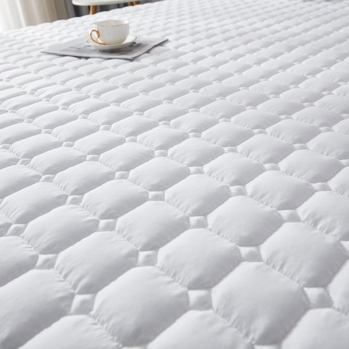 91家纺网 家纺一手货源 找家纺 啊雅家居 2025新款加厚磨毛亲肤床护垫 白色