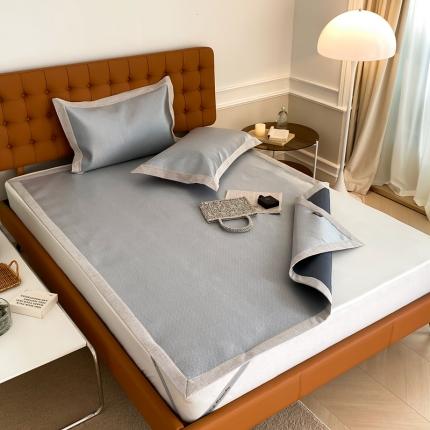 91家纺网 家纺一手货源 找家纺 （总）本希 2022新款高端床席款水洗冰丝席-简约款