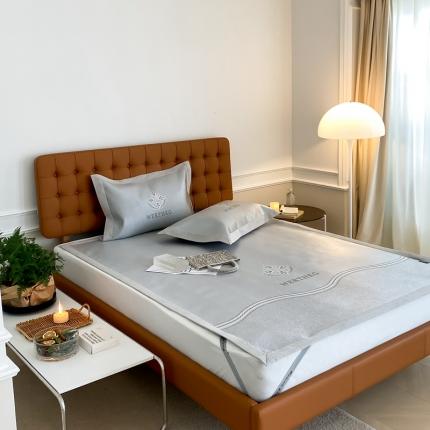 91家纺网 家纺一手货源 找家纺 （总）本希 2022新款高端床席款水洗冰丝席-简约款