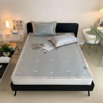 本希 2022新款高端床席款水洗冰丝席-简约款 小马-绅士灰床席款