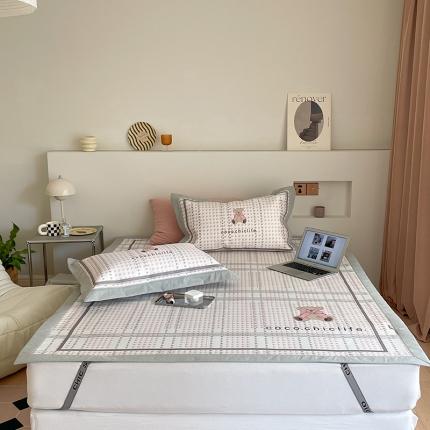 91家纺网 家纺一手货源 找家纺 （总）昔可 2022新款高端大版数码印花冰沐丝养生席