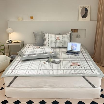 91家纺网 家纺一手货源 找家纺 （总）昔可 2022新款高端大版数码印花冰沐丝养生席