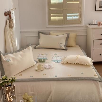 91家纺网 家纺一手货源 找家纺 （总）昔可 2022新款高端大版数码印花冰沐丝养生席