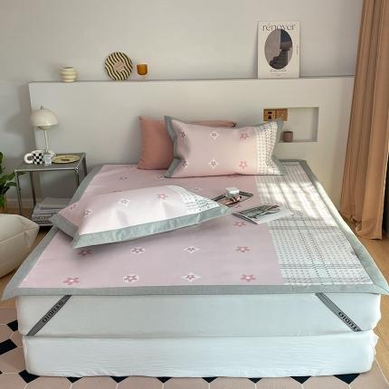 91家纺网 家纺一手货源 找家纺 昔可 2022新款高端大版数码印花冰沐丝养生席 香气粉