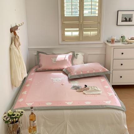 91家纺网 家纺一手货源 找家纺 昔可 2022新款高端大版数码印花冰沐丝养生席 小玩伴