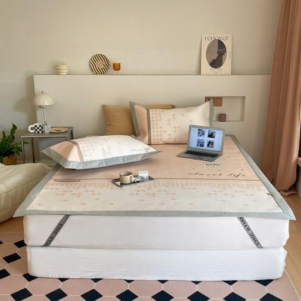 91家纺网 家纺一手货源 找家纺 （总）昔可 2022新款高端大版数码印花冰沐丝养生席