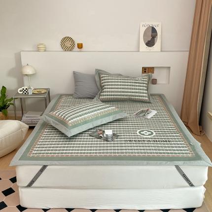 91家纺网 家纺一手货源 找家纺 （总）昔可 2022新款高端大版数码印花冰沐丝养生席