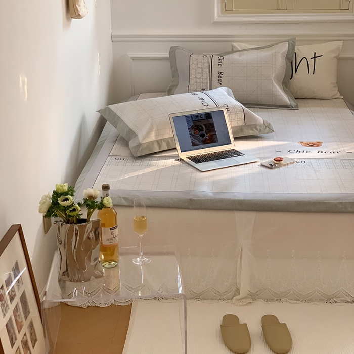 91家纺网 家纺一手货源 找家纺 （总）昔可 2022新款高端大版数码印花冰沐丝养生席