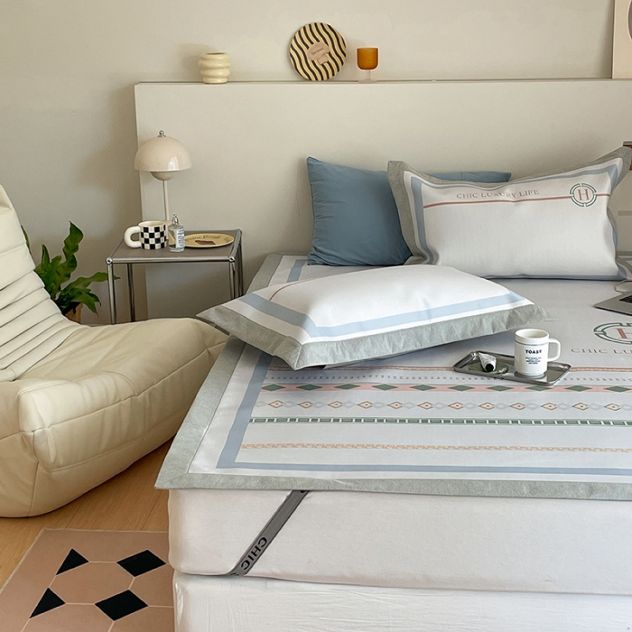 91家纺网 家纺一手货源 找家纺 昔可 2022新款高端大版数码印花冰沐丝养生席 海派夏日