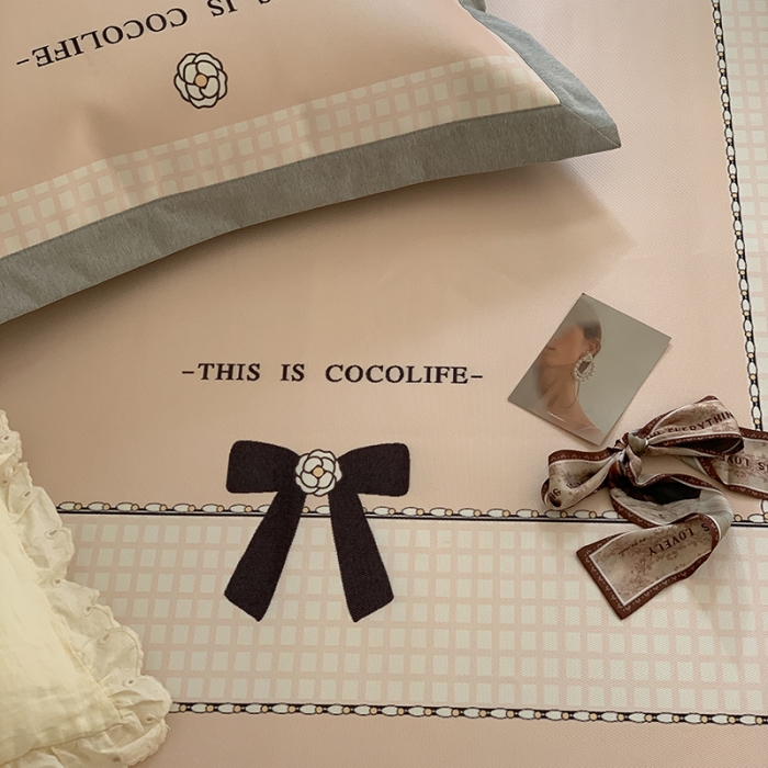 91家纺网 家纺一手货源 找家纺 昔可 2022新款高端大版数码印花冰沐丝养生席 赫本蝴蝶结