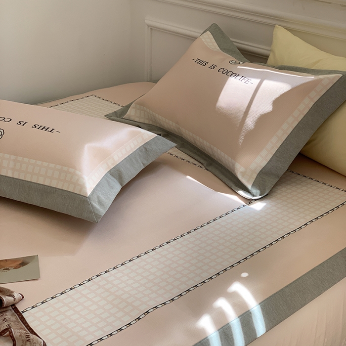 91家纺网 家纺一手货源 找家纺 昔可 2022新款高端大版数码印花冰沐丝养生席 赫本蝴蝶结