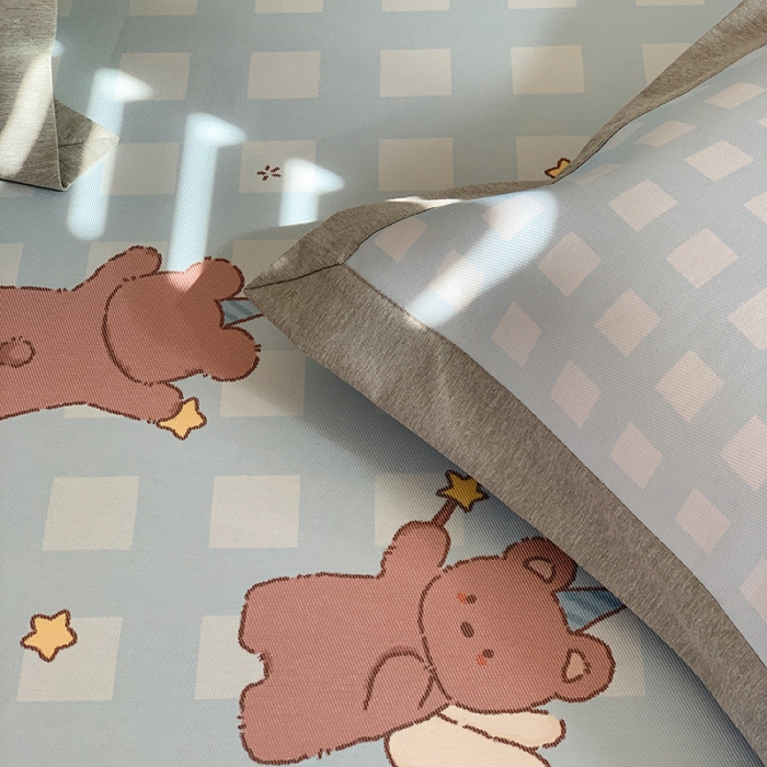 91家纺网 家纺一手货源 找家纺 昔可 2022新款高端大版数码印花冰沐丝养生席 魔法熊