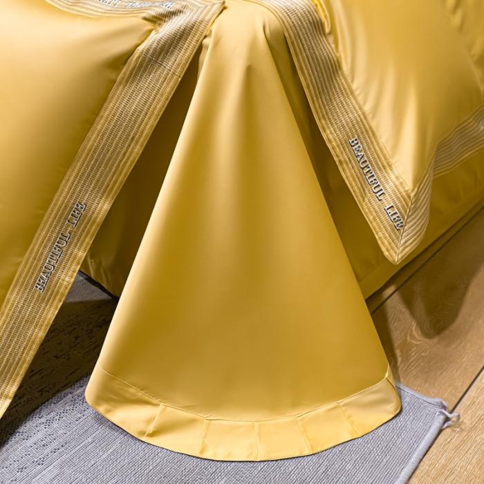 91家纺网 家纺一手货源 找家纺 200支新款长绒棉宽边刺绣四件套