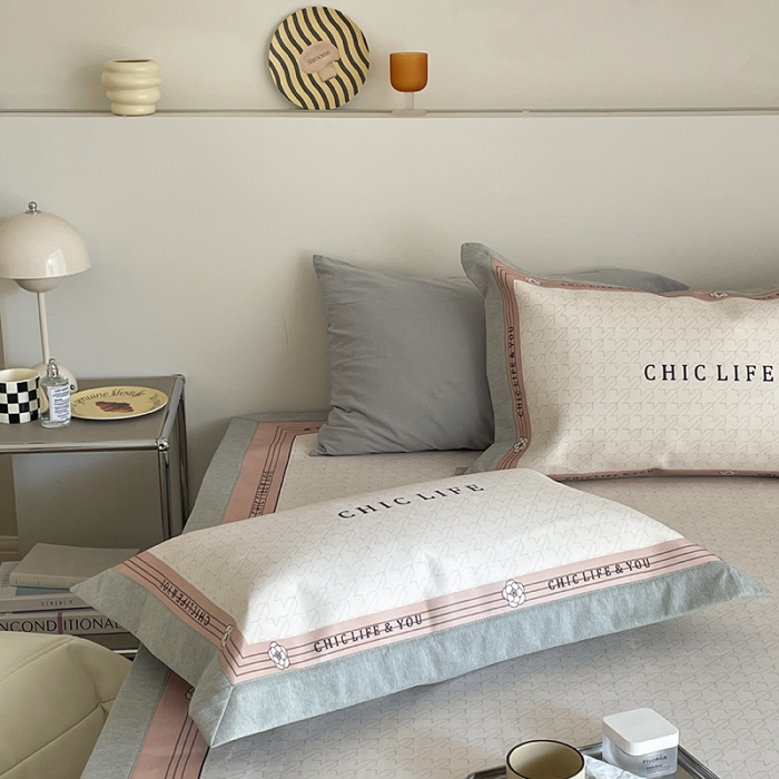 91家纺网 家纺一手货源 找家纺 昔可 2022新款高端大版数码印花冰沐丝养生席 千鸟格纹熊