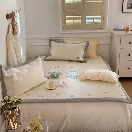 昔可 2022新款高端大版数码印花冰沐丝养生席 跳舞熊