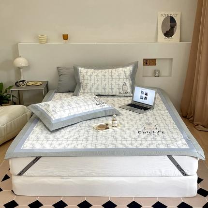 昔可 2022新款高端大版数码印花冰沐丝养生席 夏日香水