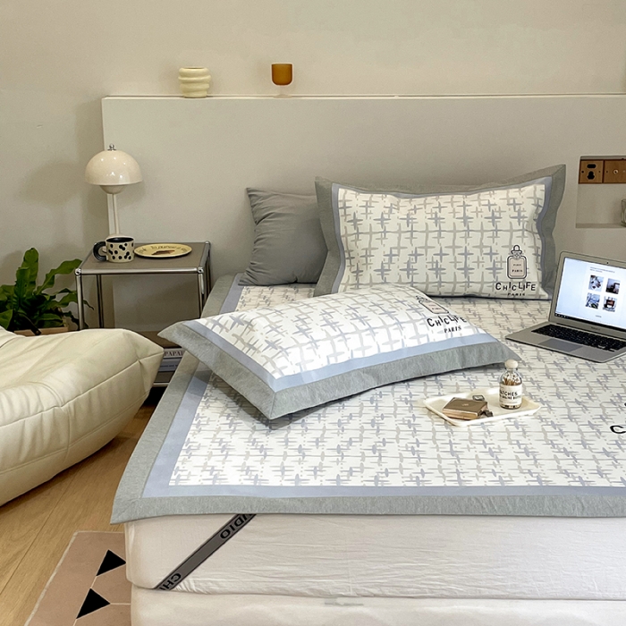 91家纺网 家纺一手货源 找家纺 昔可 2022新款高端大版数码印花冰沐丝养生席 夏日香水