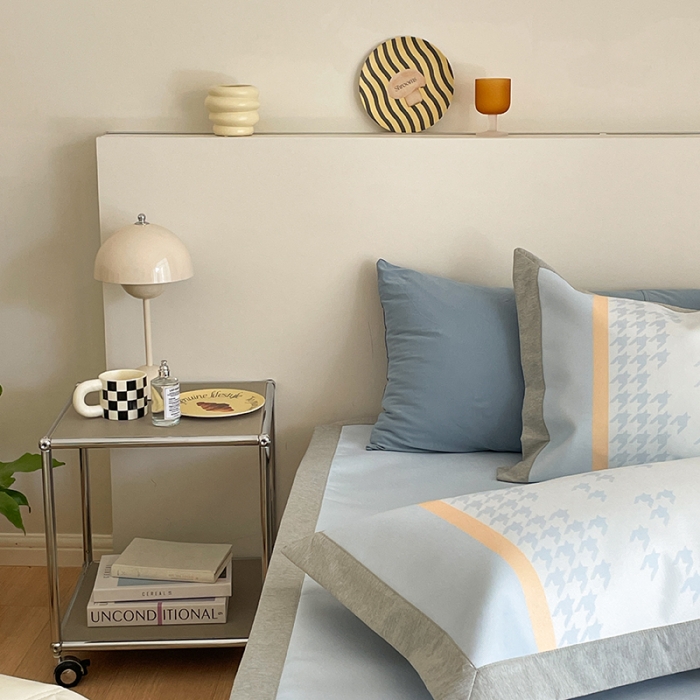 91家纺网 家纺一手货源 找家纺 昔可 2022新款高端大版数码印花冰沐丝养生席 星光闪闪-蓝