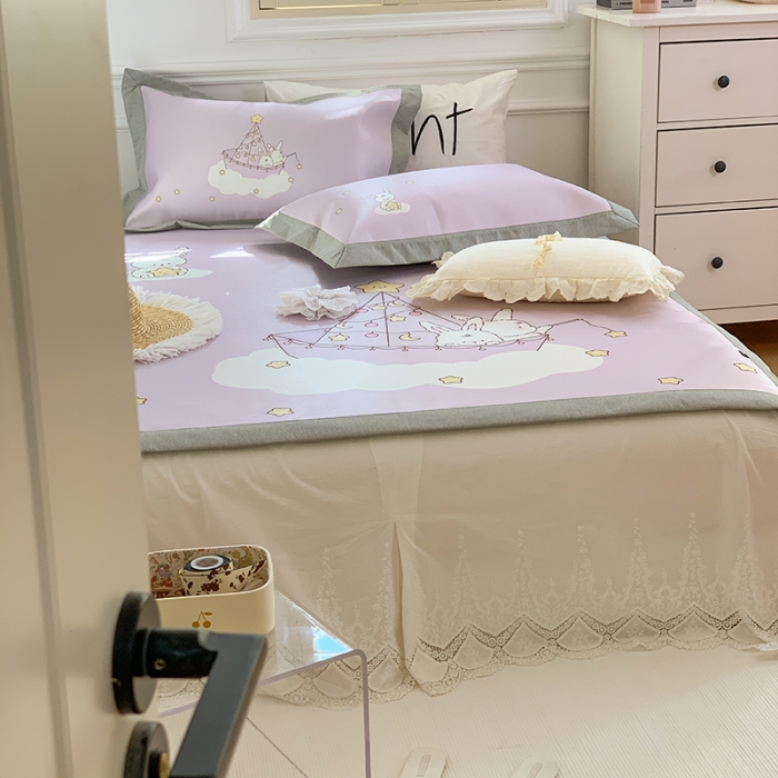 91家纺网 家纺一手货源 找家纺 昔可 2022新款高端大版数码印花冰沐丝养生席 月亮船