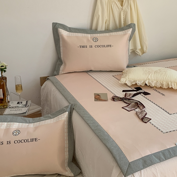 91家纺网 家纺一手货源 找家纺 昔可 2022新款高端大版数码印花冰沐丝养生席 赫本蝴蝶结