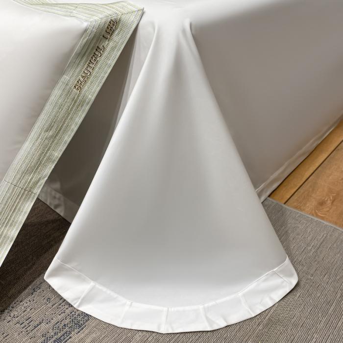 91家纺网 家纺一手货源 找家纺 200支新款长绒棉宽边刺绣四件套