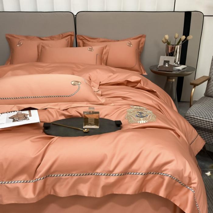 91家纺网 家纺一手货源 找家纺 200支新款长绒棉宽边刺绣四件套