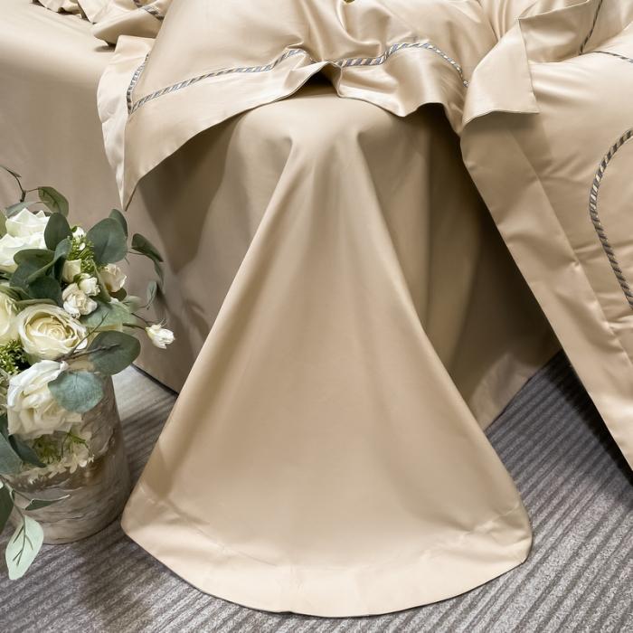 91家纺网 家纺一手货源 找家纺 200支新款长绒棉宽边刺绣四件套