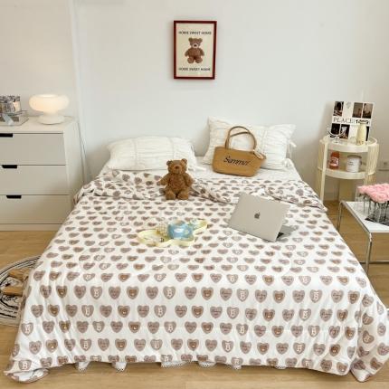 91家纺网 家纺一手货源 找家纺 （总）昔可 2022新款卡通印花牛奶丝针织夏被