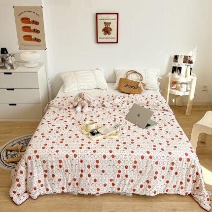 91家纺网 家纺一手货源 找家纺 （总）昔可 2022新款卡通印花牛奶丝针织夏被