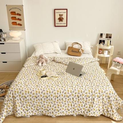 91家纺网 家纺一手货源 找家纺 （总）昔可 2022新款卡通印花牛奶丝针织夏被