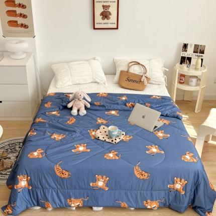 91家纺网 家纺一手货源 找家纺 （总）昔可 2022新款卡通印花牛奶丝针织夏被