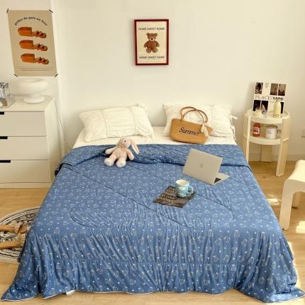 91家纺网 家纺一手货源 找家纺 （总）昔可 2022新款卡通印花牛奶丝针织夏被