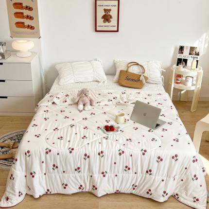 91家纺网 家纺一手货源 找家纺 （总）昔可 2022新款卡通印花牛奶丝针织夏被