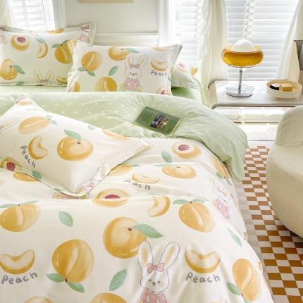 91家纺网 家纺一手货源 找家纺 （总）盛馨 2023新款小清新北欧风精梳棉全棉四件套