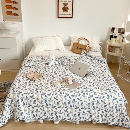 91家纺网 家纺一手货源 找家纺 （总）昔可 2022新款卡通印花牛奶丝针织夏被