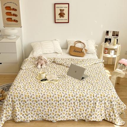 昔可 2022新款卡通印花牛奶丝针织夏被 小柏丽