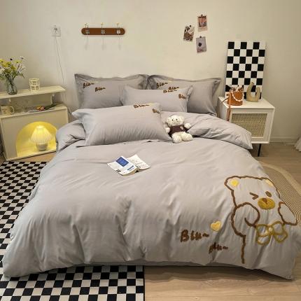 91家纺网 家纺一手货源 找家纺 （总）娜娜 2022新款亲肤毛巾绣四件套