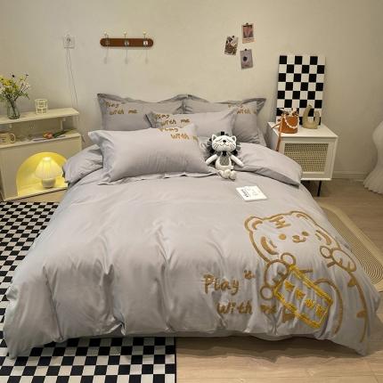 91家纺网 家纺一手货源 找家纺 （总）娜娜 2022新款亲肤毛巾绣四件套