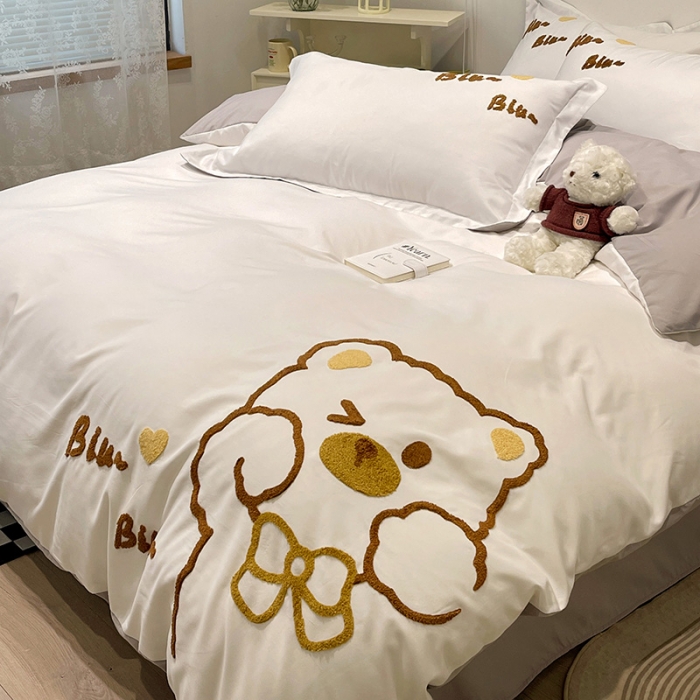 91家纺网 家纺一手货源 找家纺 （总）娜娜 2022新款亲肤毛巾绣四件套