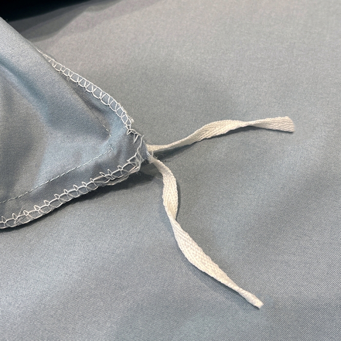 91家纺网 家纺一手货源 找家纺 娜娜 2022新款亲肤毛巾绣四件套 可爱熊-雾蓝